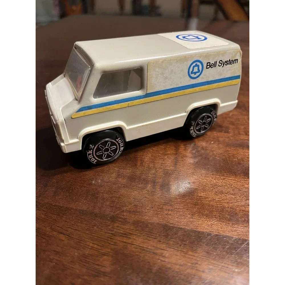 Vtg 1979 Mini Tonka Bell System Truck Set: Bucket Truck, Utility Van, Trailer